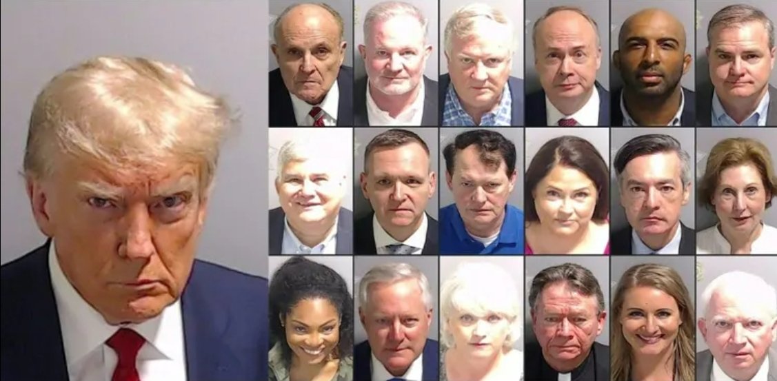 Just imagine all these idiot Traitors in one courtroom.
It's gonna be peak stupidity! 

#FultonCounty #Georgia
#Trump #TrumpIndictment
#FaniWillisAmericanHero #Georgia #FaniWillis #GeorgiaIndictment