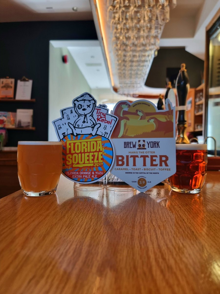 Two new drops from some of our favourite breweries to beat the heat. Whether you fancy a zesty freshness or a more traditional comfort, these'll see you right. Now pouring: Tiny Rebel - Florida Squeeze; 3.4% American Pale Ale Brew York - Maris the Otter; 3.9% Session Bitter