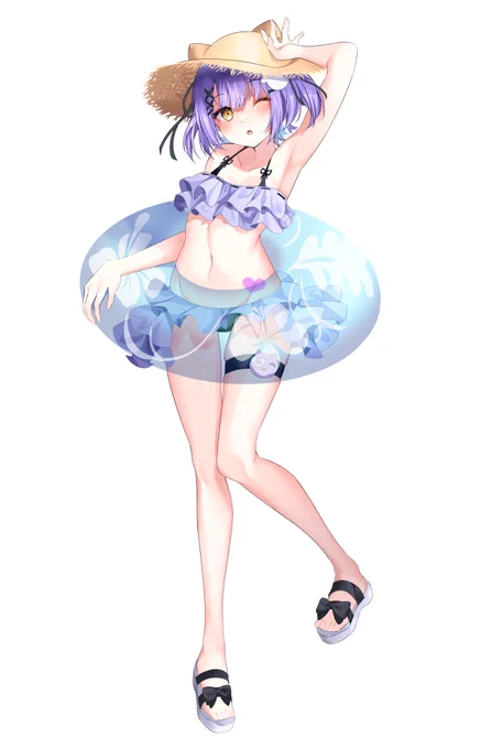 水着紫宮 #るなぱれっと