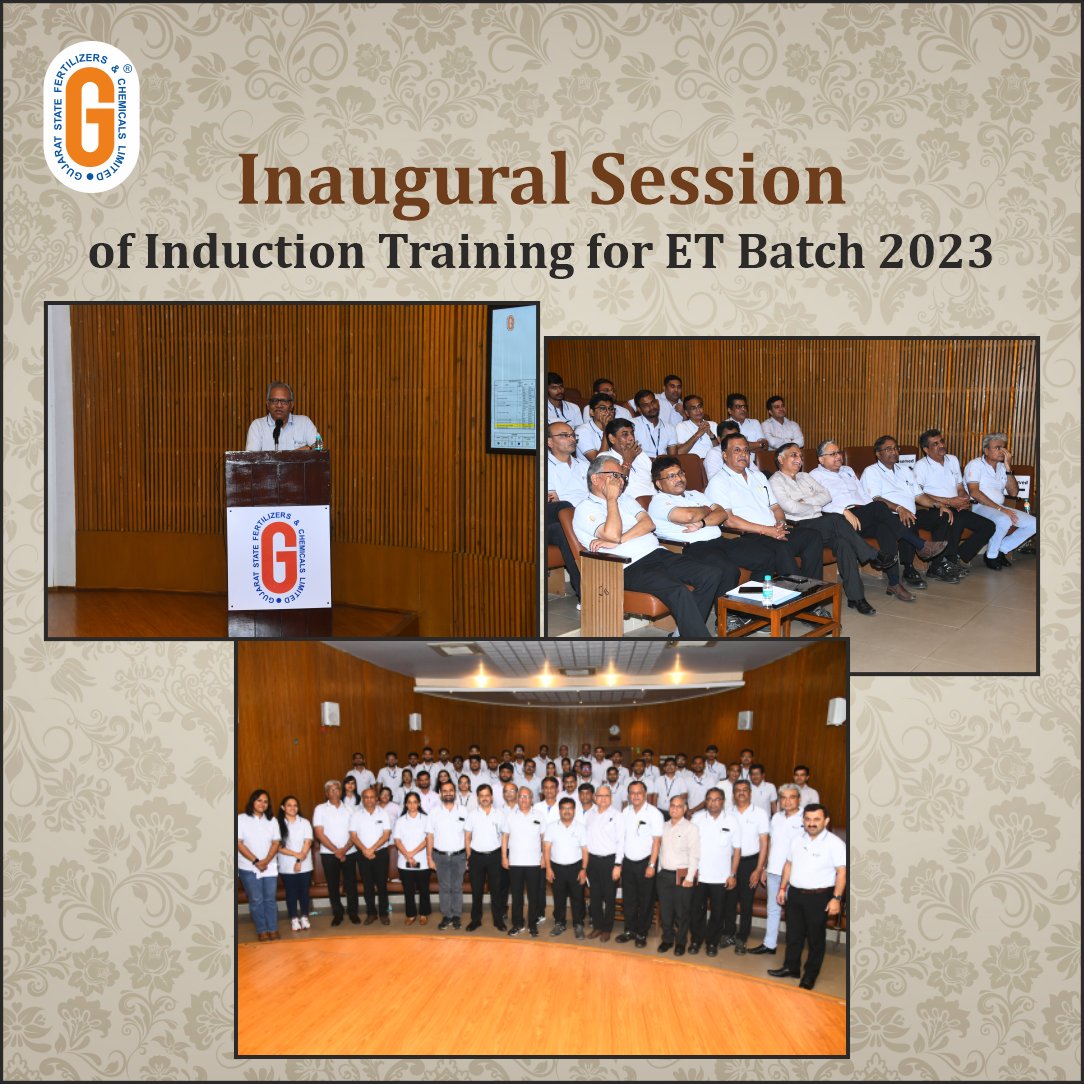 GSFCIndia's tweet photo. Highlights of the Inaugural Session of the Induction Training Program for ET Batch 2023, Conducted at the #GSFC ADC Auditorium
.
.
#trainingprogram #ggrc #gtal #gsfcuniversity https://t.co/UShFQzlsdm