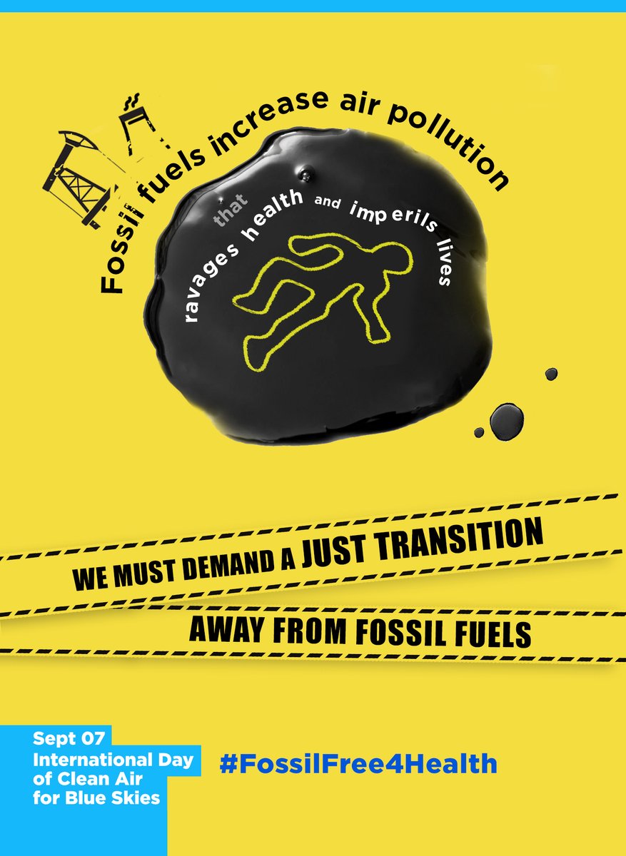 #Airpollution caused by #fossilfuel combustion is responsible for 1 in 5 deaths worldwide, and is linked to asthma exacerbation, multiple forms of cancer, stroke, heart disease, diabetes, neurological disorders, elevated risks for expecting mothers, and concerning birth outcomes.