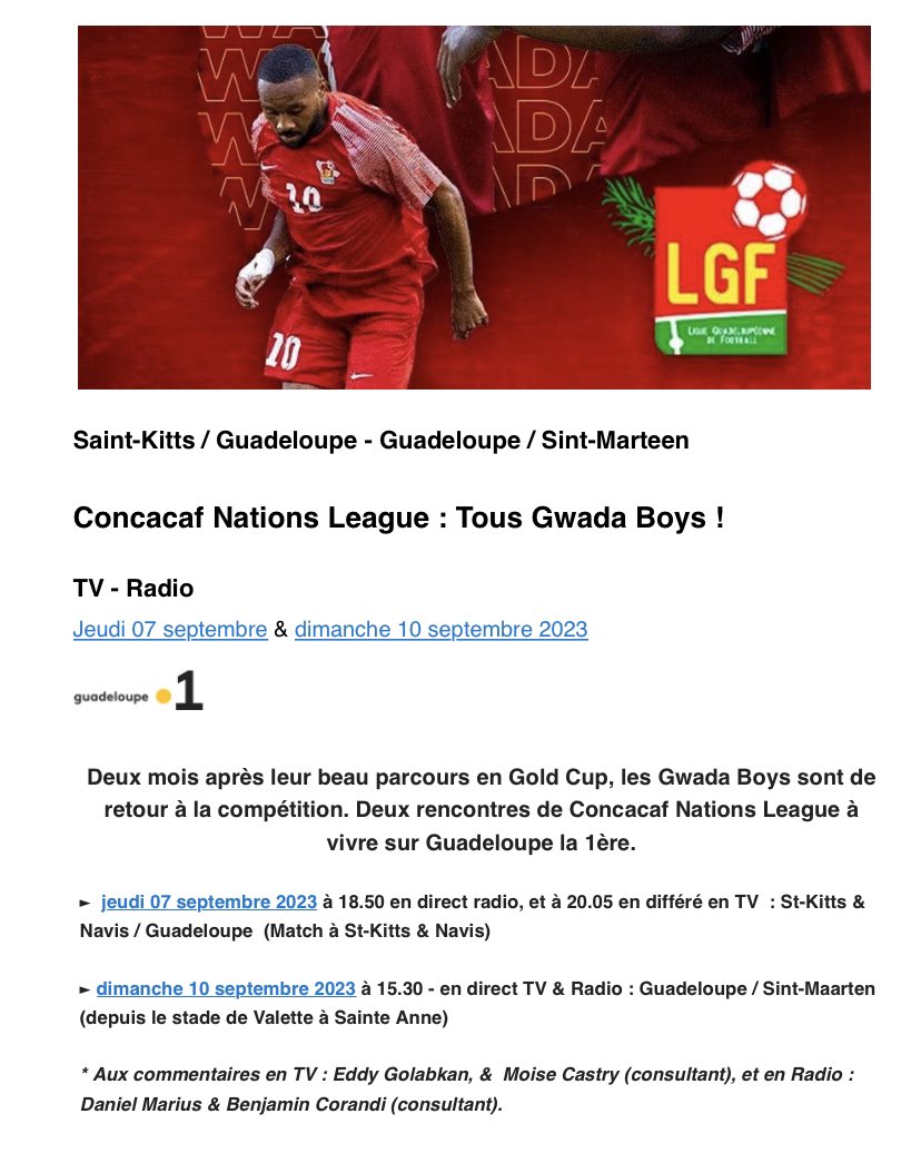 EGolabkan's tweet photo. Retour aux affaires pour les Gwadaboys ⚽️ https://t.co/azU0nWw48O