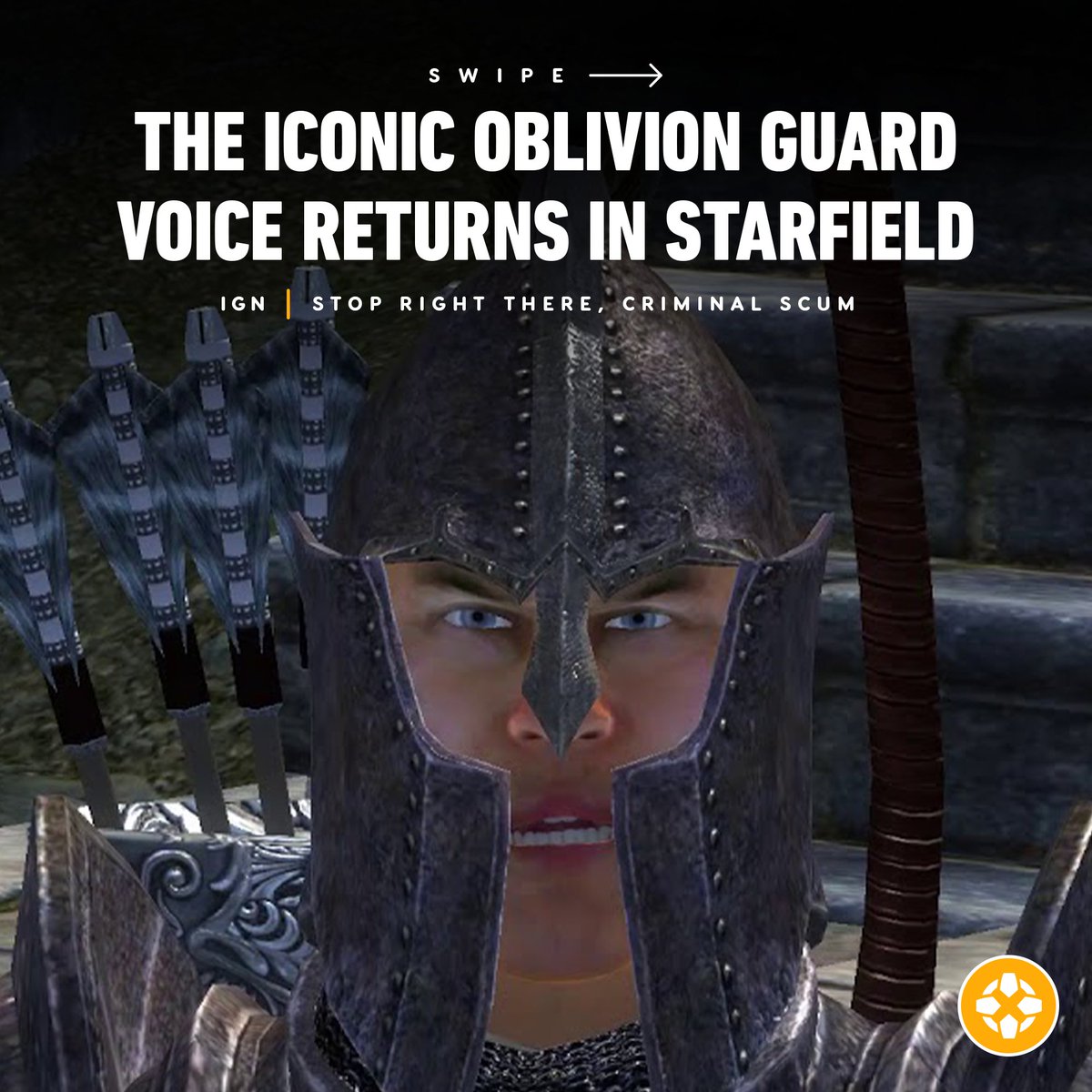 IGN's tweet photo. Wes Johnson, the actor known best for the guard voice in Bethesda's Oblivion returns in Starfield as Ron Hope, the CEO of HopeTech. Fittingly, Hope gives the player a mission all about catching a thief. https://t.co/Aq9Nf0o1kI