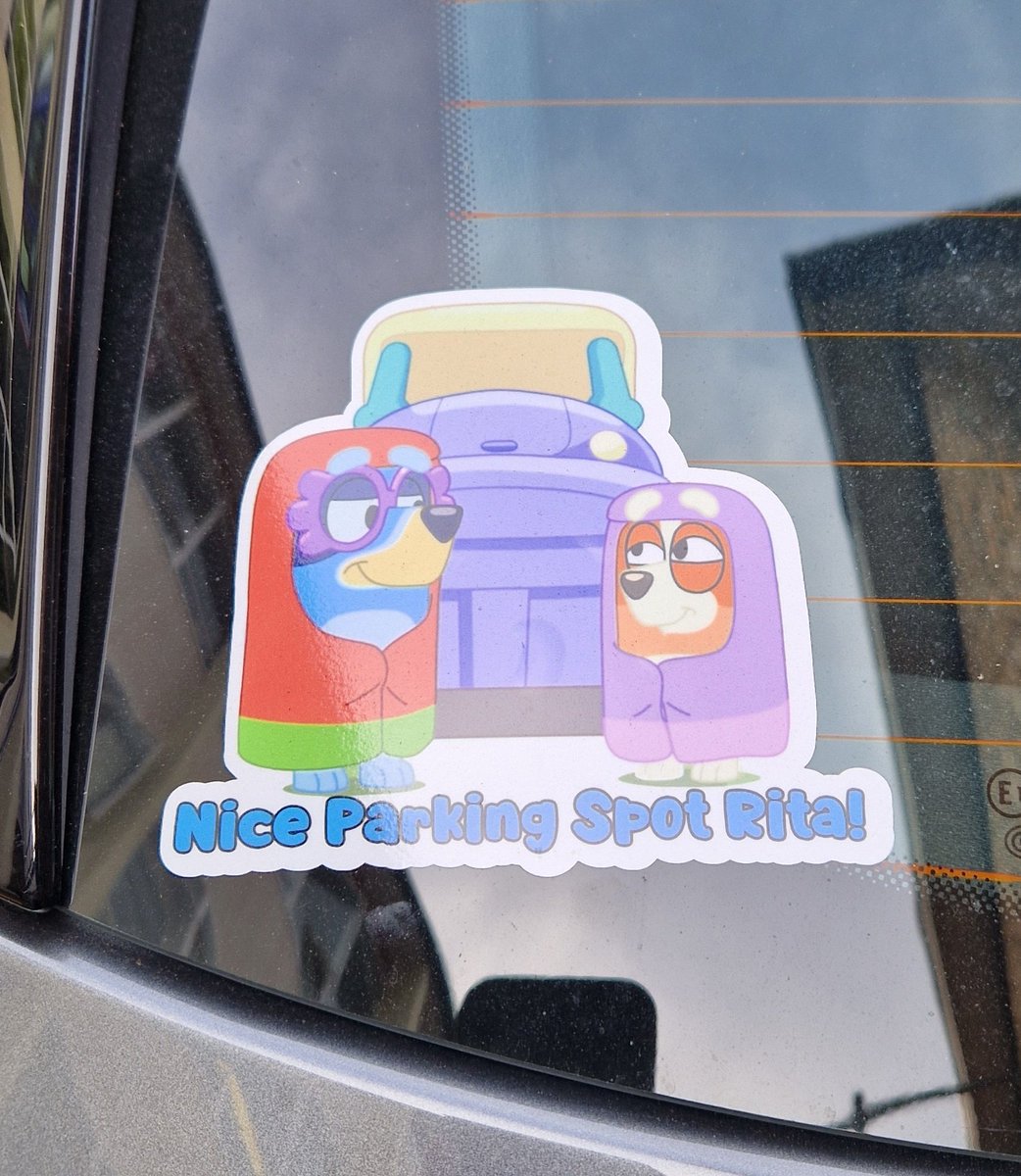 grumpy_sgt's tweet image. I have car sticker envy, just saw this in the car park in the nick #Bluey