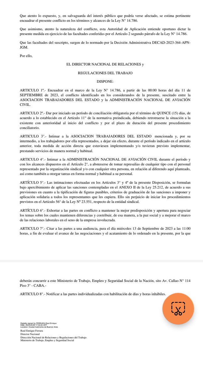 #ATEANACInformATE 
Informamos a toda la opinion publica que el @MinTrabajoAR dictó la #Concialiacion.
Le exigimos a <a href="/GestionyEmpleo/">Secretaría de Gestión y Empleo Público</a> que se cumplan los acuerdos y se reabra nuestra #ParitariaSectorial.

<a href="/AnaCastellani1/">Ana Castellani</a>