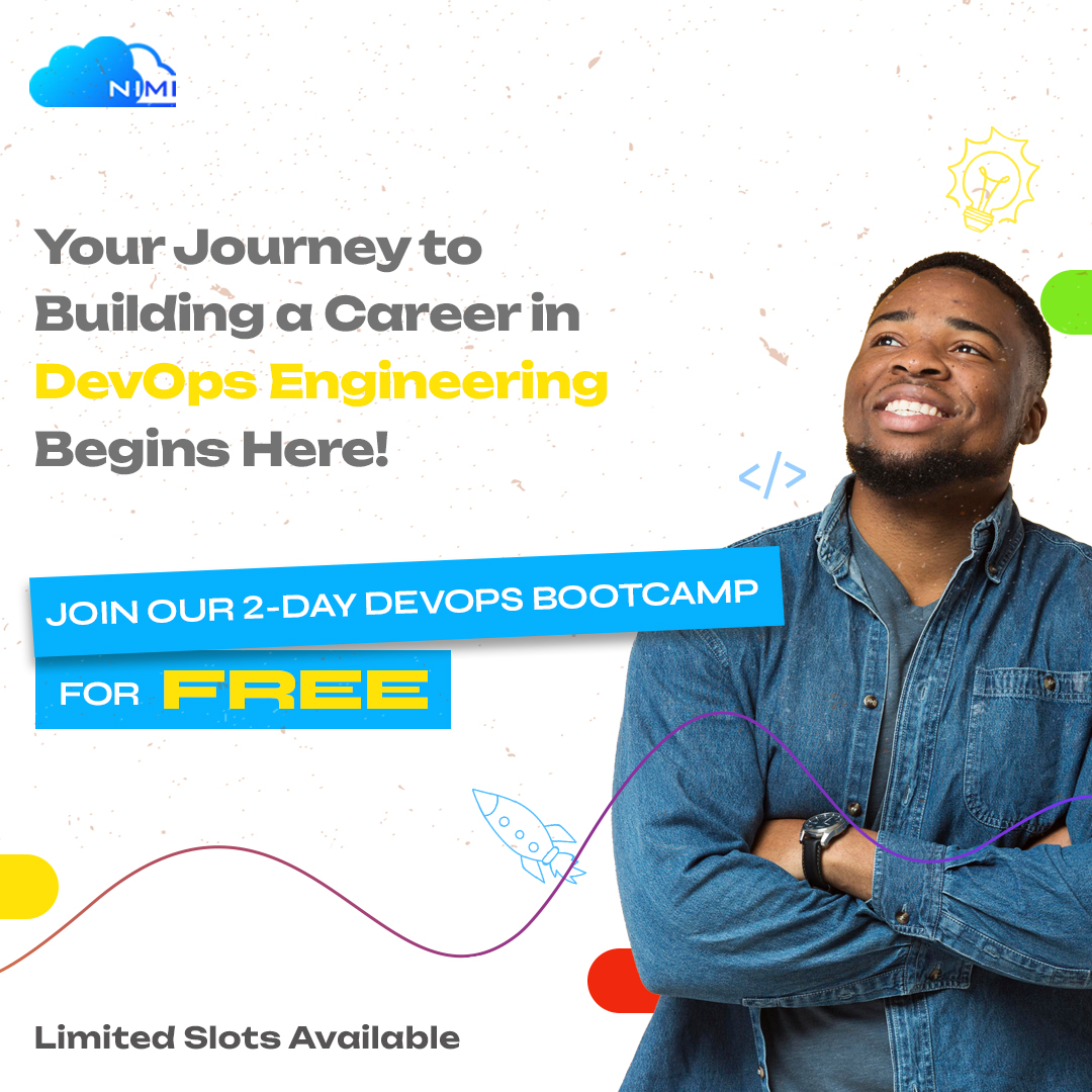Cloudnimi_'s tweet photo. 📣 Calling all aspiring DevOps enthusiasts! 🚀 Join us for a FREE 2-day bootcamp and level up your skills! Fill the form below and secure your spot! 🎉 #DevOpsBootcamp #LevelUp https://t.co/7iVQMXOtdx