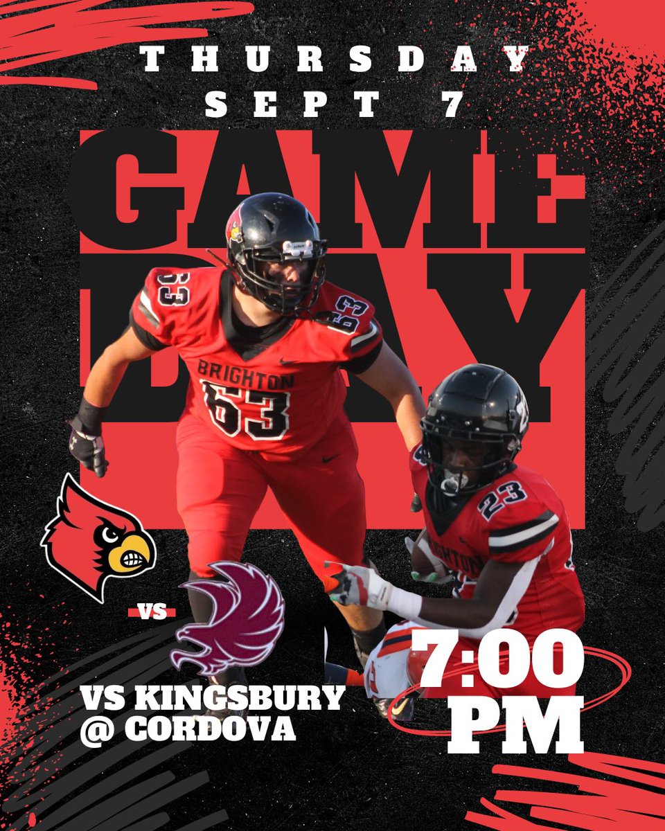 CardFootballBHS's tweet image. Game day Thursday because why not??? See you tonight at Cordova when we play Kingsbury. Go Cardinals! #TPW