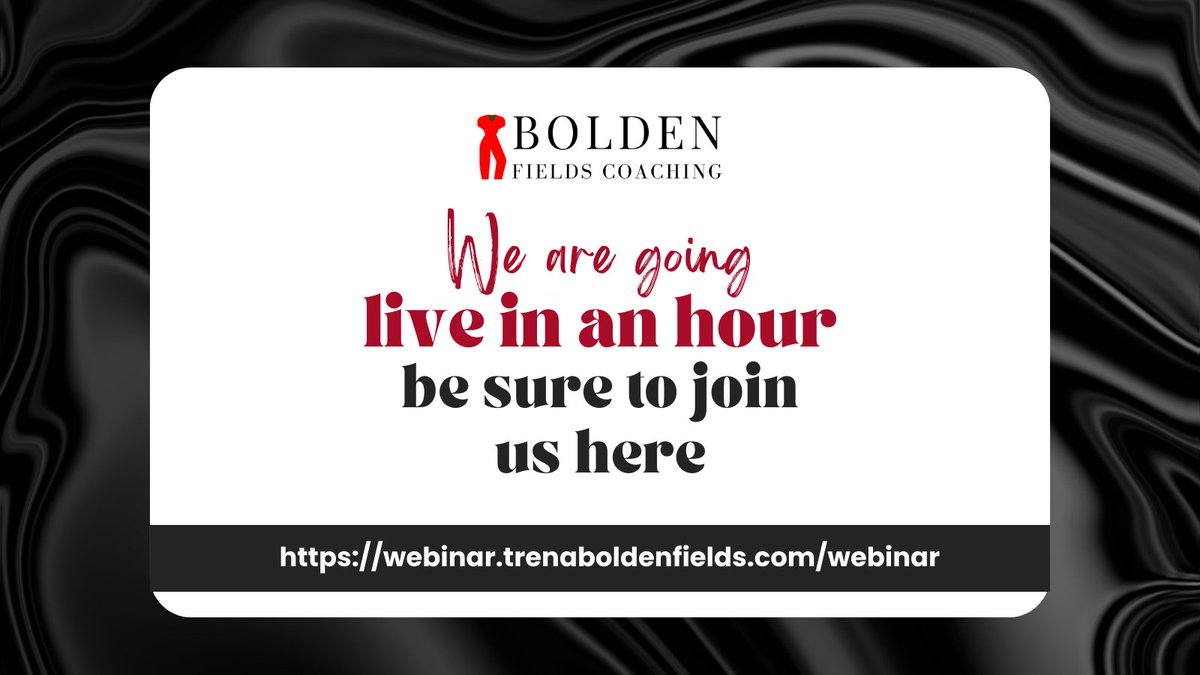 TrenaBFields's tweet photo. We are going live in an hour - be sure to join us here
https://t.co/q7LzOsgaNi https://t.co/0LMeXIe351