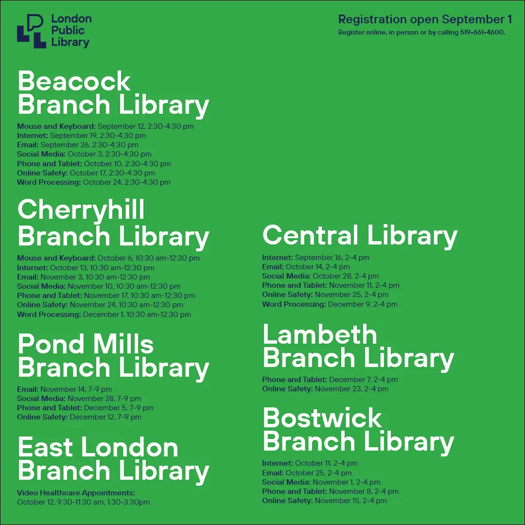 londonlibrary's tweet photo. Today on the Library It List on @CbcLondon Morning, Kristen has help for those who struggle to use technology and those who want to use technology to help them preserve and research their family history.  Tune in at 8:10am!  
Find more information here: https://t.co/AaGbIMujgI https://t.co/5gWIVCnlaM