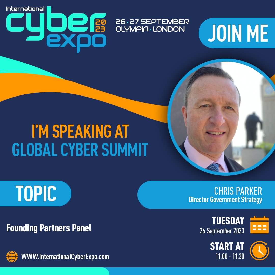 Are you attending <a href="/IntCyberExpo/">ICE_Expo</a> on September 26-27 in London? 🇬🇧 

Do not miss Chris Parker’s panel discussion at the Global Cyber Summit along with other Founding Partners.

Find out more here: ftnt.net/6015PI5MH 

#Fortinet #ICE2023 #cybersecurity
