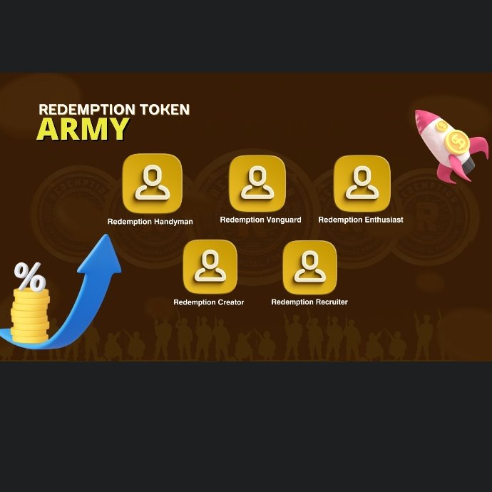 RedemptionCoin's tweet image. Hello Redemption army🔥🔥

This is a call to service!!📯

Positions are open to members willing to serve and the rewards are definitely worth it💯🤑.

Roles available are : 

Redemption Vanguard.

Redemption Recruiter.

Redemption Enthusiast.

Redemption Creator.

Redemption…