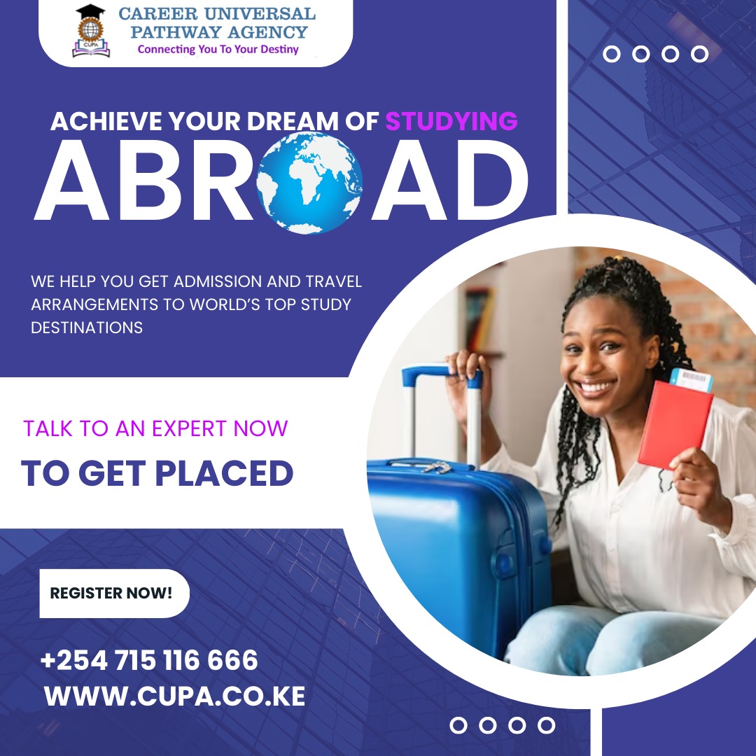 cupa_agency's tweet photo. 🌏✨ Breaking barriers, broadening horizons! 🌍📚

 Unlock the world of international education with us. Empowering dreams, one opportunity at a time. Reach out today at 0715 116666 to embark on your global learning journey! 
#studyabroad #studyincanada #askcupa #studyingermany https://t.co/ebWnLQUiEI