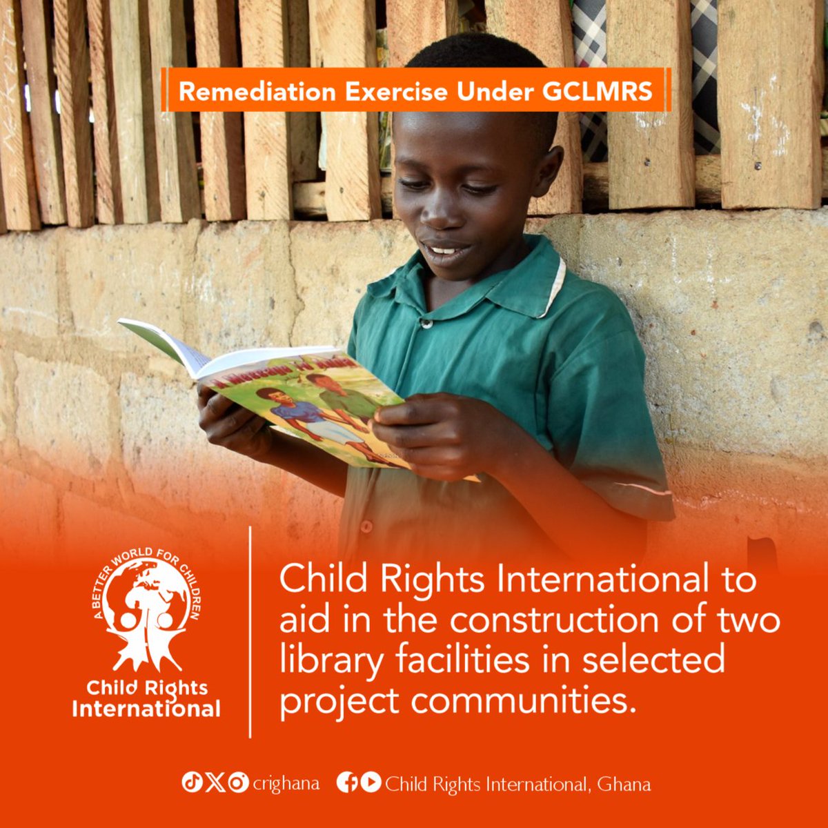 crighana's tweet photo. Children in cocoa-growing communities will have access to textbooks and reading books to improve their reading and develop skills in public speaking, critical thinking, etc.

#AnAdultIsAChildWhoHasSurvived
#GCLMRS
#Cocoa
#Remediation 
#Children
#Education
#LibraryProject https://t.co/0Afnno0fwC