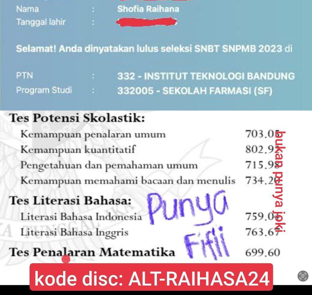 TIPS ANTI PK JADI JAGO PK &amp; PM NILAI 800++ SNBT 2024
[2023: SKOR 739,78]
.
.
2022: Semigap Arsitektur ITS
2023: SF ITB &amp; FK UNS

(A Thread)