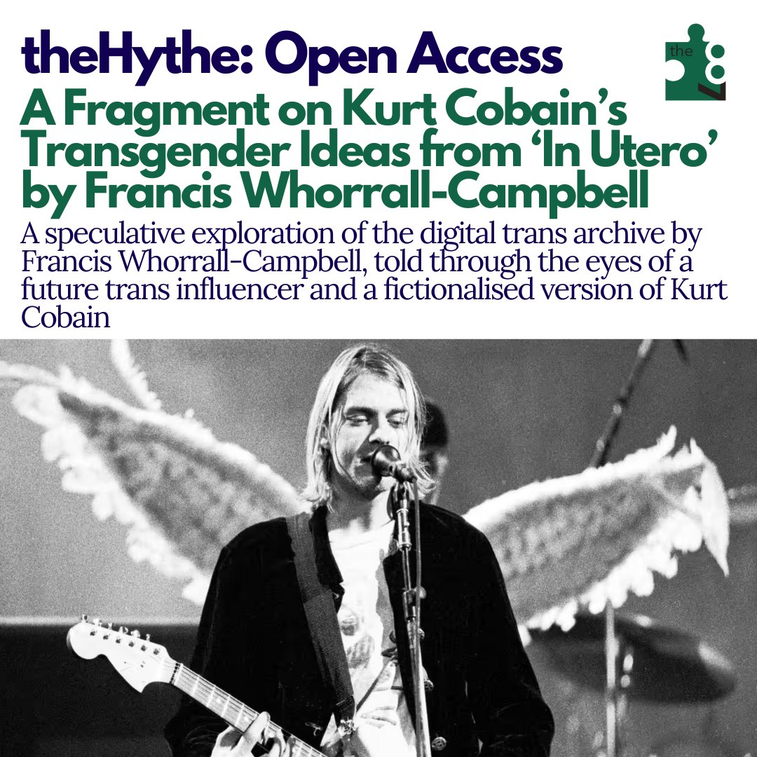 A speculative exploration of the digital trans archive by <a href="/francis_w_c/">Francis Whorrall-Campbell</a>, told through the eyes of a future trans influencer and a fictionalised version of Kurt Cobain.
Read now on theHythe: Open Access! the87press.co.uk/thehythe-open/…