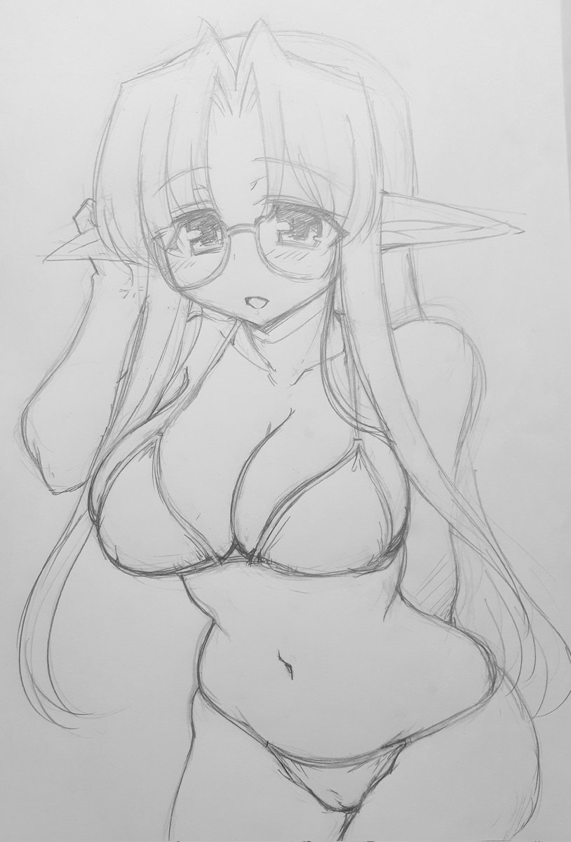 水着でエネミア。うちのこのいつもの。 