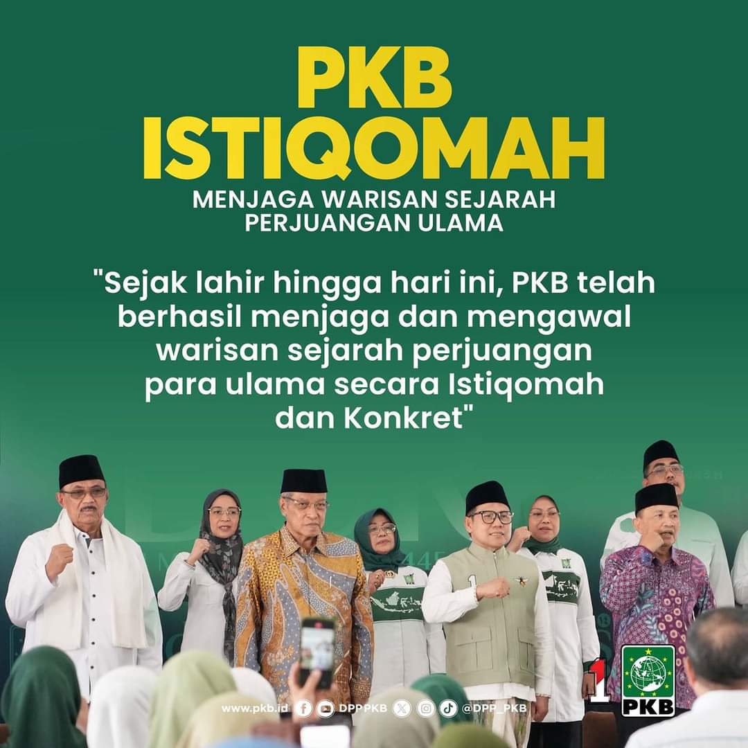 Ketua Umum DPP PKB Gus A Muhaimin Iskandar mengatakan sejak lahir hingga hari ini, PKB telah berhasil menjaga dan mengawal warisan sejarah perjuangan para ulama secara istiqomah dan konkrit.

#gusiminpkbsatu

#GusIminPKBSatu
#AMINIndonesiaLebihBaik
#AniesMuhaimin2024