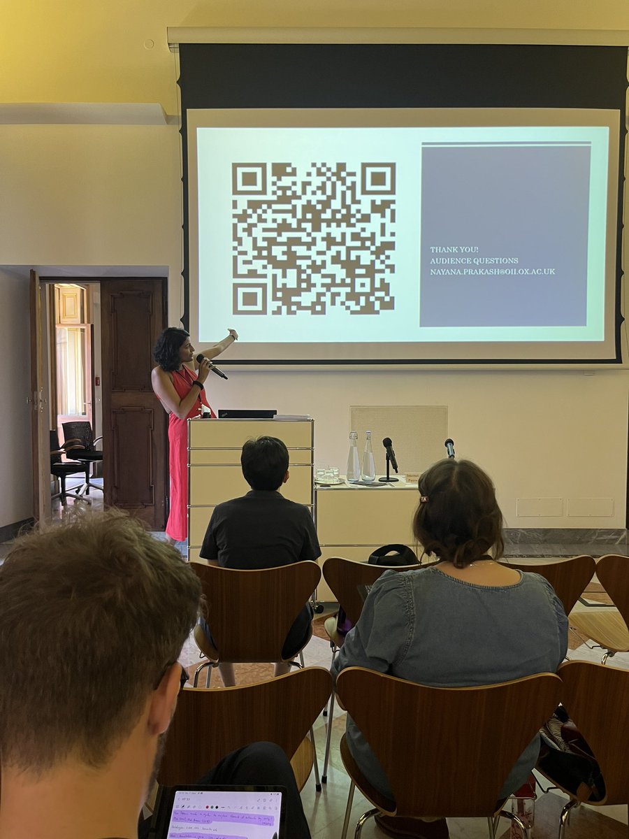 NayanaPrakash1's tweet photo. Amazing morning at @ACMHT in Rome presenting my work on digital storytelling and voyaging — big thanks to the engaged audience and @rhymesontheroad for moderating 🌞🇮🇹 @oiioxford @BalliolOxford #ACMHypertext https://t.co/oBgJ89K9nN