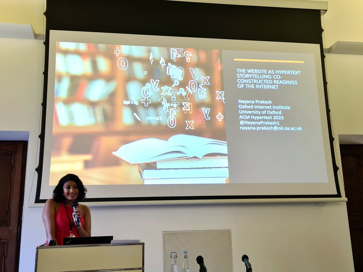 NayanaPrakash1's tweet photo. Amazing morning at @ACMHT in Rome presenting my work on digital storytelling and voyaging — big thanks to the engaged audience and @rhymesontheroad for moderating 🌞🇮🇹 @oiioxford @BalliolOxford #ACMHypertext https://t.co/oBgJ89K9nN
