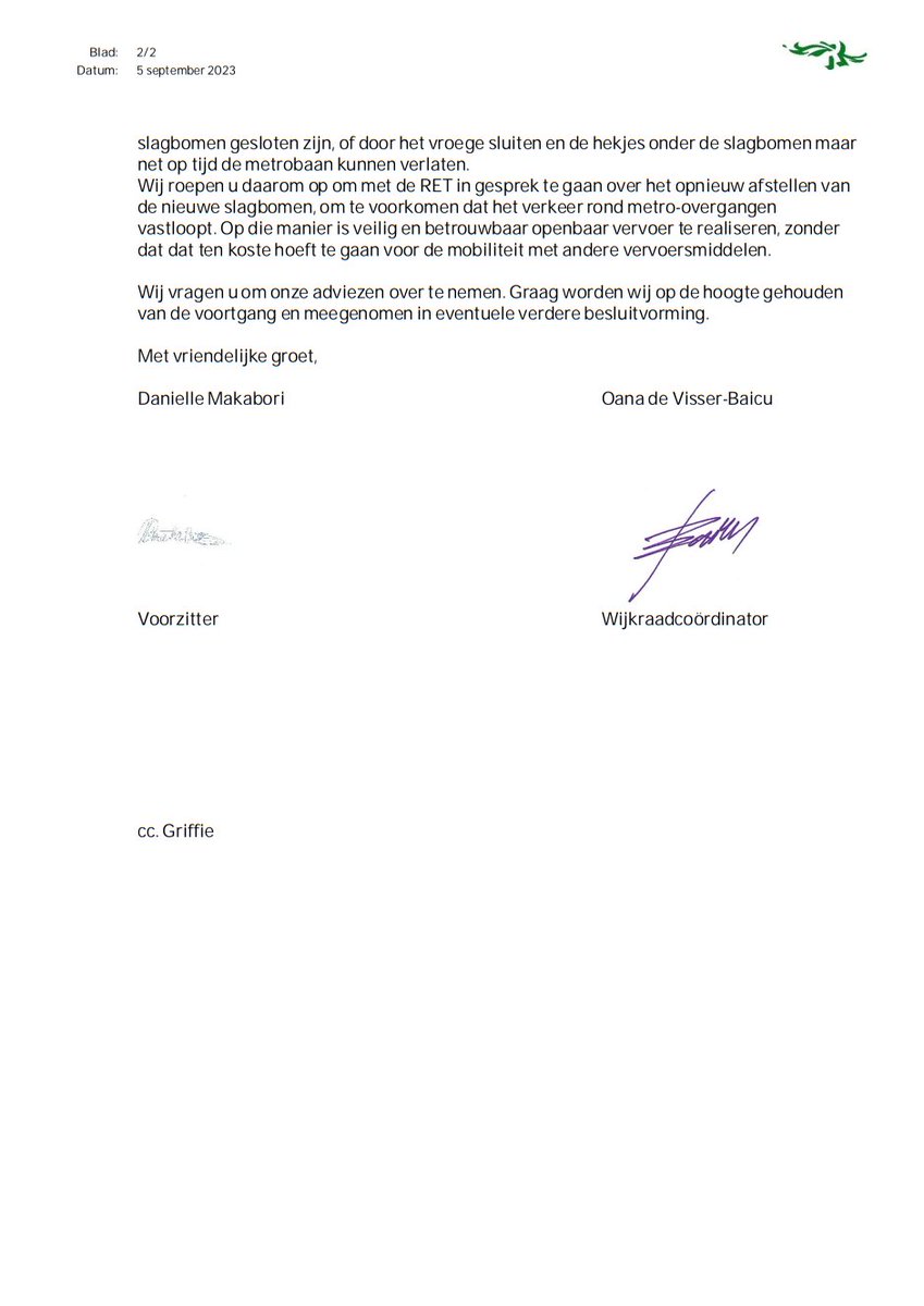 Snel naar school, werk of de supermarkt kunnen komen is ontzettend belangrijk voor je woonplezier. Daarom schreef ik namens <a href="/WR_Oosterflank/">Wijkraad Oosterflank</a> twee adviezen waarin ik <a href="/vincentkar/">Vincent Karremans</a> oproep om voetgangers sneller groen licht te geven en de sluitingstijd van metroslagbomen te verkorten: