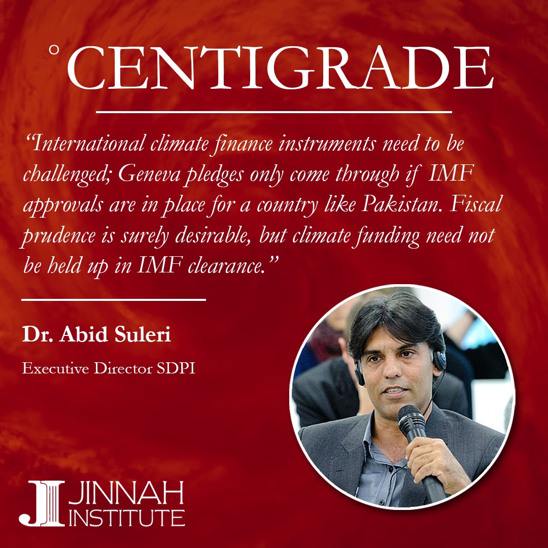 At the #Centigrade platform's roundtable "Financing Climate Action for Pakistan" today! Dr.<a href="/Abidsuleri/">Abid Qaiyum Suleri</a> 

#thecentigradeplatform #ClimateAction #climatechange