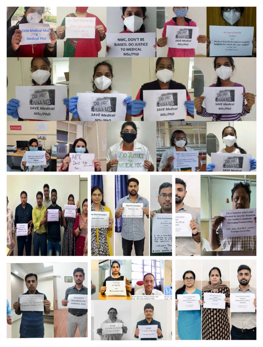 The <a href="/NMC_IND/">National Medical Commission</a> decision to remove Medical M.Sc/PhD holders from Assistant Professor roles is widely criticized. It's crucial to reconsider and respect faculty members' contributions 

<a href="/NMMTA_Assn/">NMMTA</a> <a href="/PMOIndia/">PMO India</a> <a href="/ShashiTharoor/">Shashi Tharoor</a> <a href="/IMAIndiaOrg/">Indian Medical Association</a>  

#SavePhdfaculty