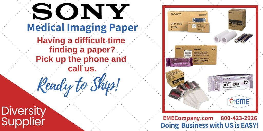 EMECompanyBR's tweet image. Looking for SONY or other Imaging Paper brands? Contact EME for quickest delivery, latest pricing and ready to ship inventory. Need a hard to find paper?
Pick up the phone and call us. emecompany.com/contact #Sony #ImagingPaper #ReadyToShip #EMEcompany #DiversitySupplier