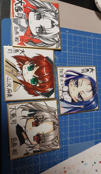 アリス万博用色紙を頑張ってます… 