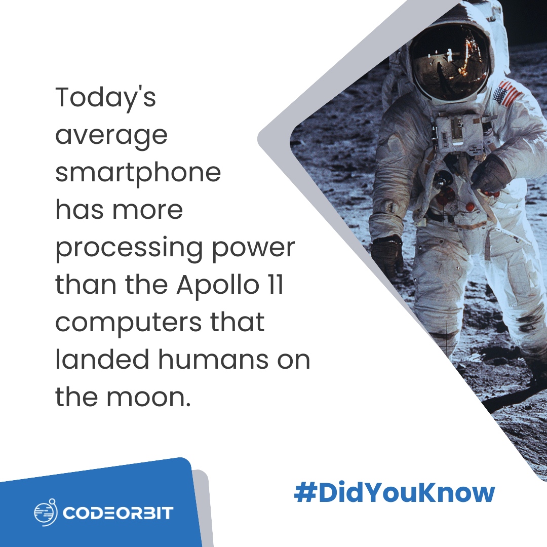 CodeOrbitAT's tweet image. 🌕 From moon landings to selfies, our smartphones have come a long way! 📱 Celebrating the incredible advancements in mobile technology! #StunningProgrammingFacts #TechWonders #Facts #DidYouKnow