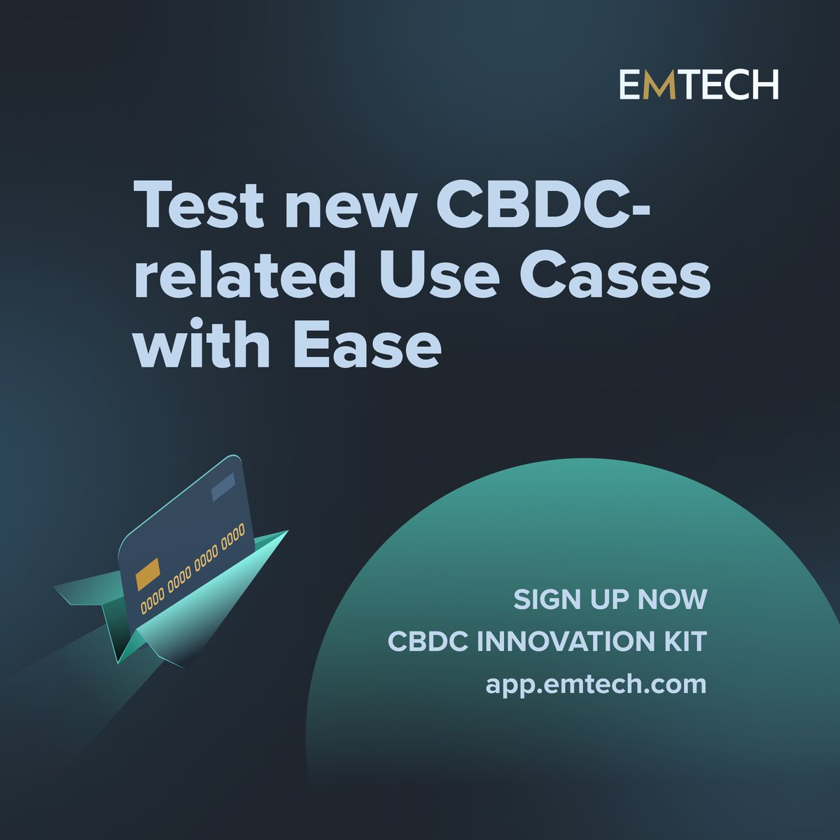 emtech_inc's tweet photo. Test new use cases for lending, privacy, offline, interoperability and cross-border transactions w/ the EMTECH CBDC Innovation Kit π
Learn more at https://t.co/e6joXfWQ4e or signup at https://t.co/srlnibgXGZ
#CBDCIK #PoweredbyEMTECH https://t.co/CXCY9lg373