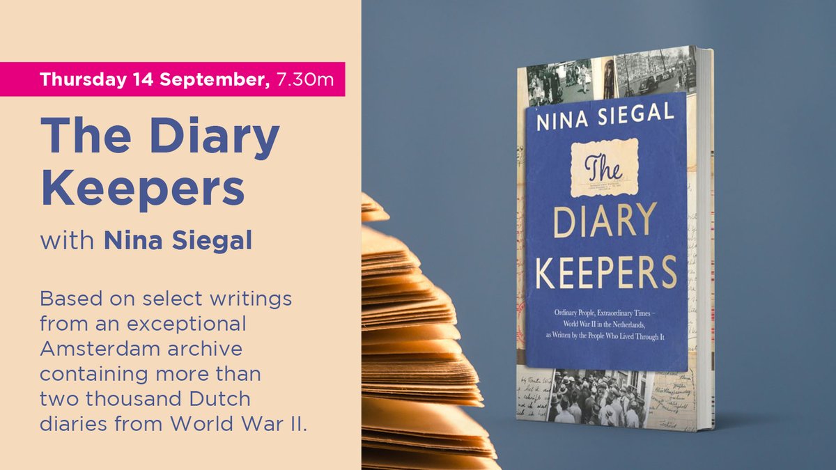 JW3 (@jw3london) on Twitter photo Join journalist and novelist <a href="/nina_siegal/">Nina Siegal</a> next Thurs as she talks about her book #TheDiaryKeepers with <a href="/Dannythefink/">Daniel Finkelstein</a>, an illuminating insight into the lives of Dutch diary writers during WWII. Don't miss this captivating conversation.
Tickets: ow.ly/Uqvu50P8CcQ Join journalist and novelist <a href="/nina_siegal/">Nina Siegal</a> next Thurs as she talks about her book #TheDiaryKeepers with <a href="/Dannythefink/">Daniel Finkelstein</a>, an illuminating insight into the lives of Dutch diary writers during WWII. Don't miss this captivating conversation.
Tickets: ow.ly/Uqvu50P8CcQ