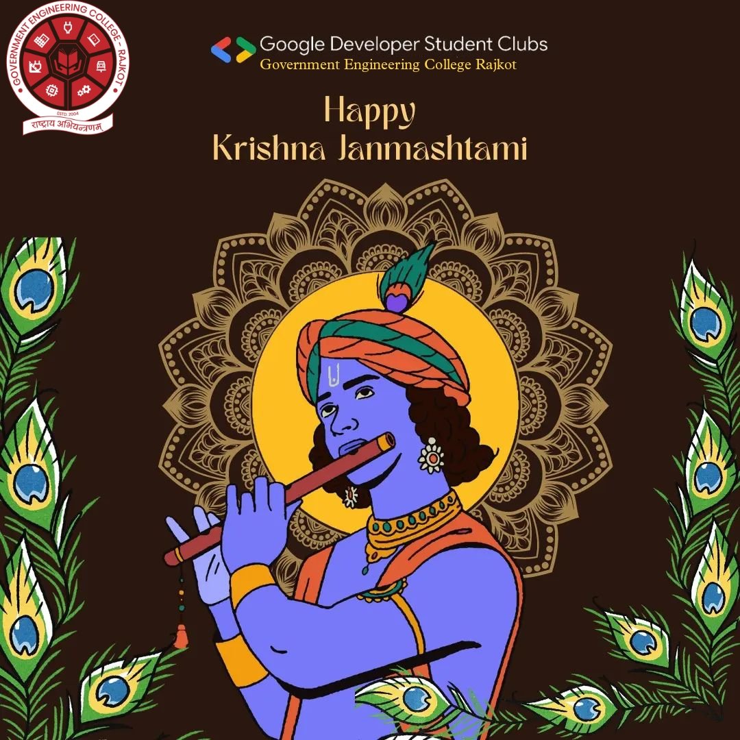 gdscgecr's tweet photo. A very happy Krishna Janmashtami to you and your family. May the Natkhat Nand Lal always bless you and your family with happiness, health, and prosperity.
#gdsc 
#Janmashtami 
#gecr #KrishnaJanmashtami2023 https://t.co/0qt84PiL8z