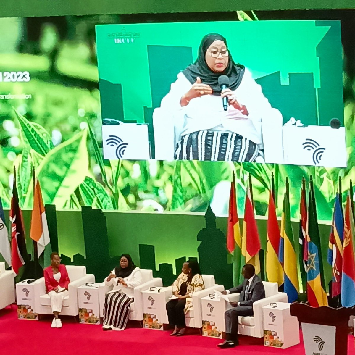 H. E Mama Suluhu Hassan addressing the Africa Food systems Forum (AGRF) IN Dar es salaam, Tanzania #AGRF2023 #Tanzania #nutrition @AGRA_Africa @Andebes @FAO