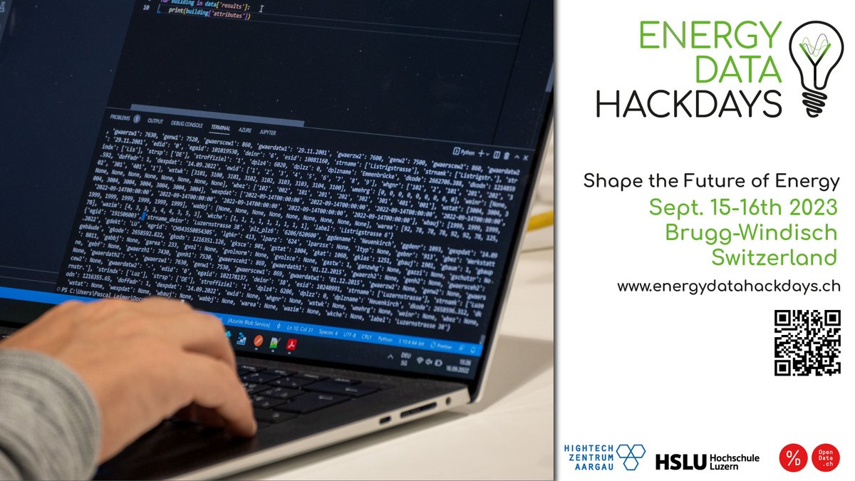 hightechzentrum's tweet photo. Time is running ⏱ jetzt noch schnell anmelden 🖊  Am Freitag, 15.09 startet die nächste Ausgabe der #EnergyDataHackdays 💻 👩‍💻👨‍💻 Weitere Infos: https://t.co/l628qwiTE6 @OpendataCH  #Energie #datascience #aargau #energyhack2021 #renewableenergy #energydata #hackathon https://t.co/obDj5k4qda