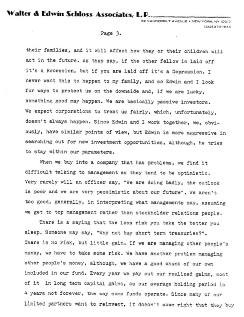 F_Compounders's tweet photo. Walter Schloss returned 15.7% per year over 45years. 

He wrote this paper explaining why he invests the way he does. 

“Why We Invest The Way We Do” by Walter Schloss https://t.co/v1Kk4WP3TU