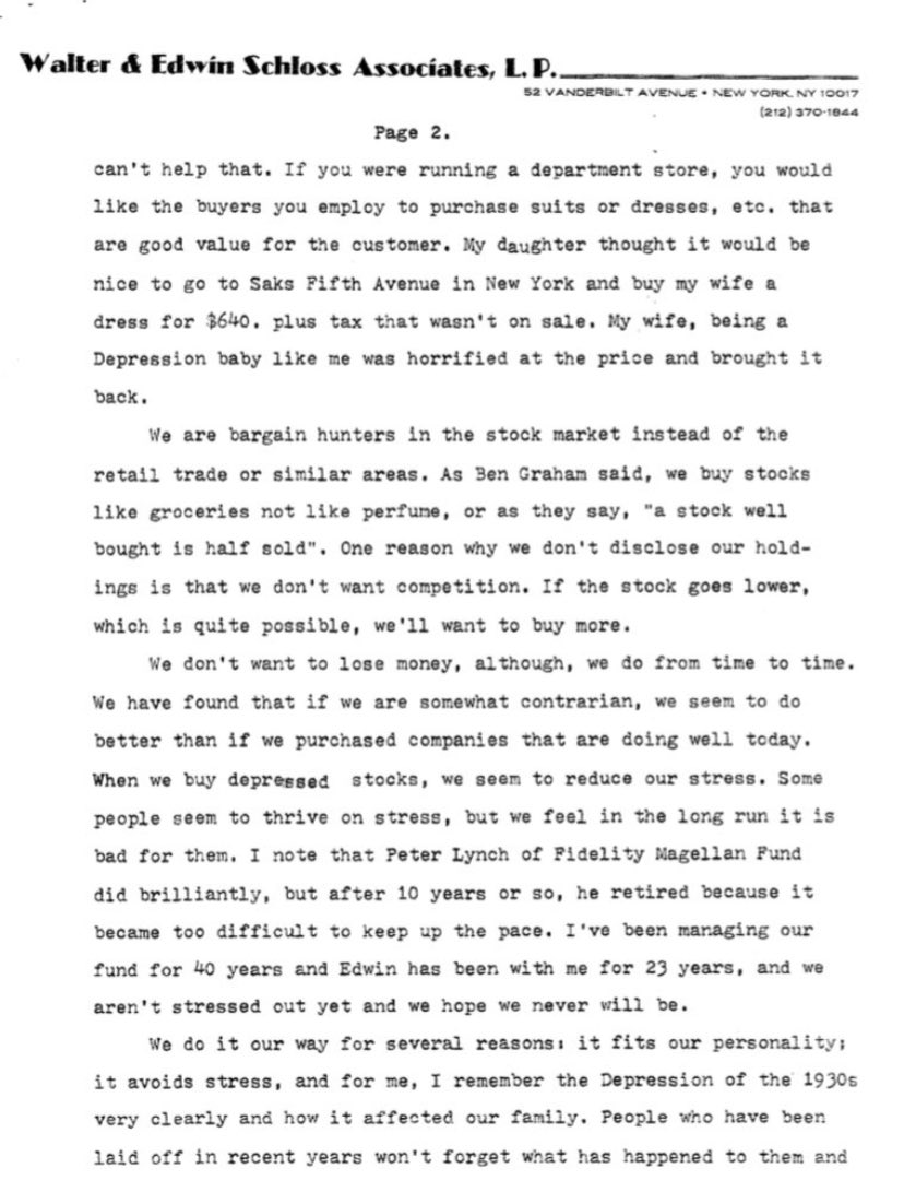 F_Compounders's tweet photo. Walter Schloss returned 15.7% per year over 45years. 

He wrote this paper explaining why he invests the way he does. 

“Why We Invest The Way We Do” by Walter Schloss https://t.co/v1Kk4WP3TU