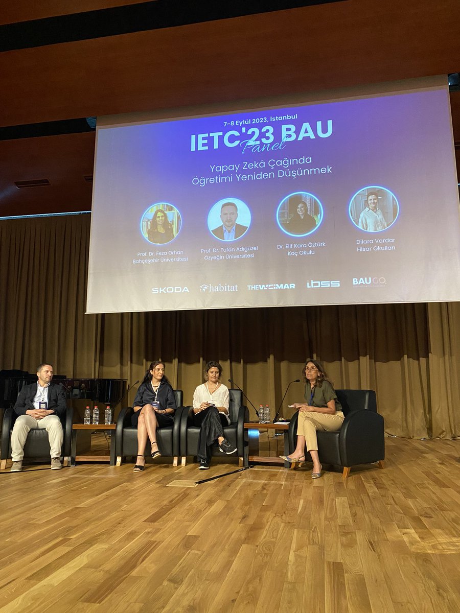 Yapay Zeka Çağında Öğretimi Yeniden Düşünmek

Keyifli bir panel oluyor 🌟

<a href="/IetcConference/">IETC Conference</a> 
<a href="/fezaorhan/">feza orhan</a> 
<a href="/TufanAdiguzel/">Tufan Adıgüzel</a> 
<a href="/dilaravardar26/">Dilara Vardar</a> 
<a href="/elifkaraozturk/">Elif Kara Öztürk</a> 
#ietc23