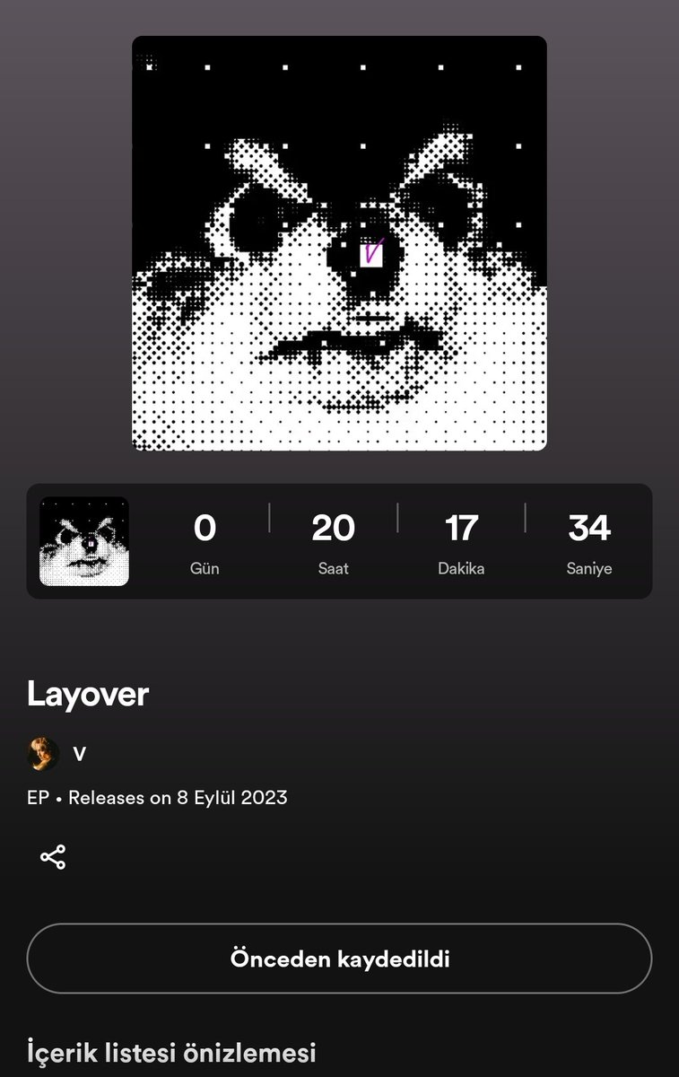 [❗️] Layover'ın çıkışına SADECE 20 SAAT KALDI!! Heyecanlı mısınız??? Albümü ön kayıt yapmayı unutmayın ARMY! 👉open.spotify.com/prerelease/0gN…