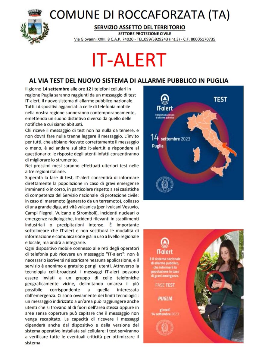 roccaforzata's tweet photo. COMUNICAZIONE https://t.co/AILx9S9ewH