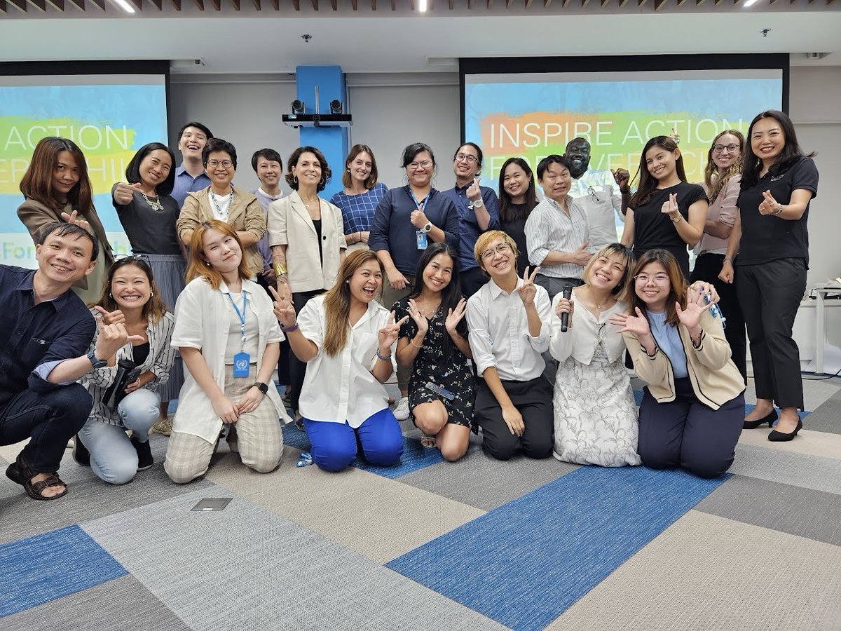 Exciting day developing updated vision for #IamUNICEF volunteers! 29000 Thai volunteers have helped UNICEF protect child rights since 2018 & we believe they'll play an even bigger role in the future. Our vision is to help them create a powerful, sustainable impact for every child