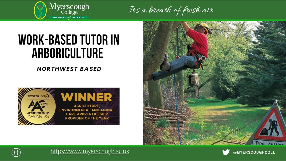 Check out my latest article: Vacancy - Work-Based Tutor in Arboriculture linkedin.com/pulse/vacancy-… via <a href="/LinkedIn/">LinkedIn</a> <a href="/ArbAssociation/">Arboricultural Association</a> <a href="/MyerscoughColl/">Myerscough College & University Centre</a> <a href="/My_Apprentice/">Myerscough College</a>
