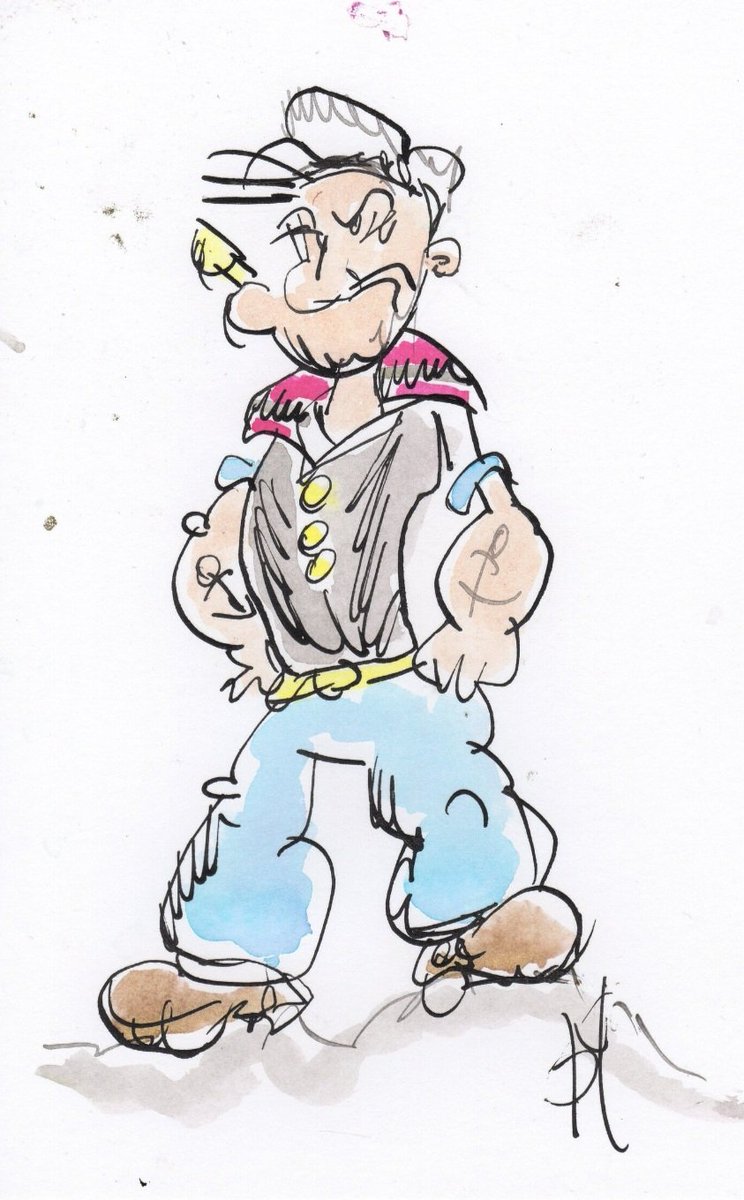 Latest illustration from our nostalgic range
#Popeye 
#spinach
#oliveoil 
<a href="/PopeyeTweetsk/">Popeye the Sailor Man</a> 
<a href="/popeyespinachc/">Popeyespinachcoin</a>