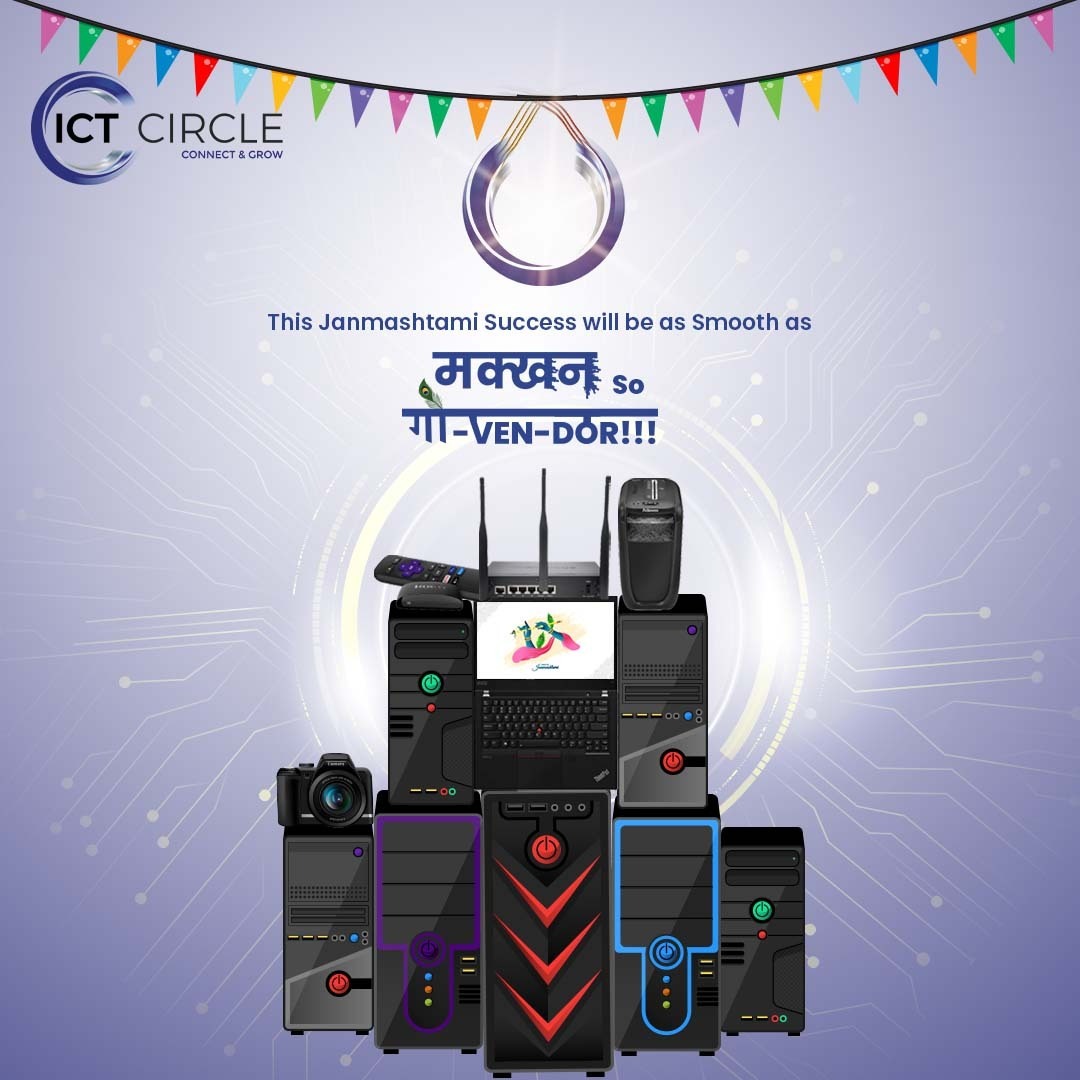 CircleIct's tweet image. Unlocking the essence of Janmashtami with the power of innovation and technology. Celebrating Krishna's wisdom and ICT Circle's excellence.

#ictcircle #it #itbusiness #ICTCommunity #gokulashtami #jamashtami #SystemIntegrators #itvendorsindia #itvendors #computerretailers