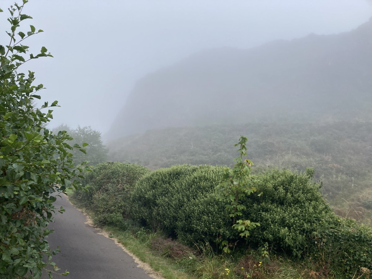 What a contrast today from blue skies photos I’ve taken on my cycles around Edinburgh the last few days. Eerie view from my cycle commute today, the other side of Arthurs Seat