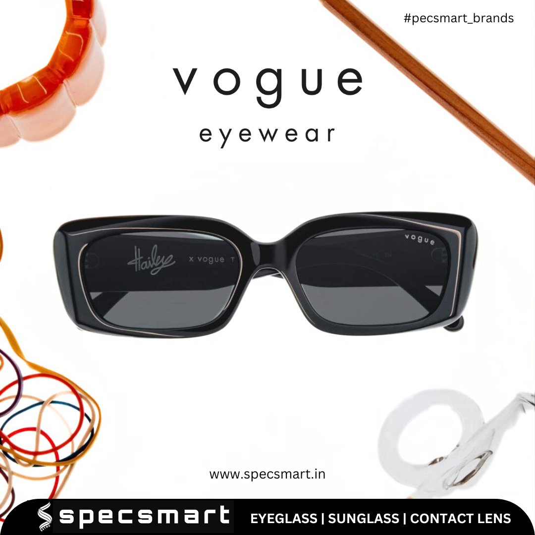 'Let's Vogue and redefine elegance with Vogue Eyewear's signature frames. Embrace the world through lenses of sophistication. 👓🌟 #RedefineElegance #LetsVogue'