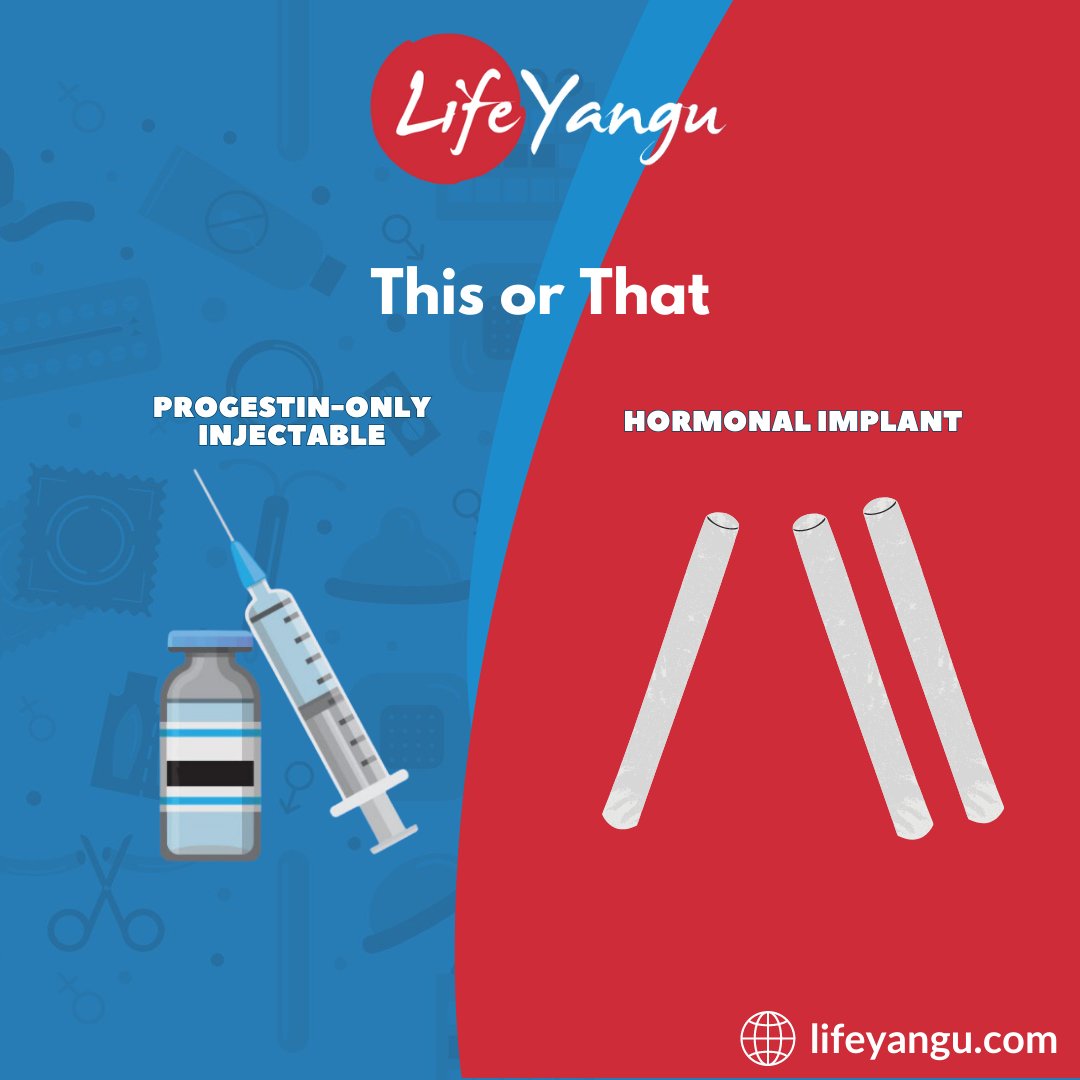Life_Yangu's tweet photo. Injectable or Implant, which one do you prefer?​

#ChoiceYangu #lifeyangu #YouthNaContraceptionKE​ #WCD2023 https://t.co/f7LFyTqZLU