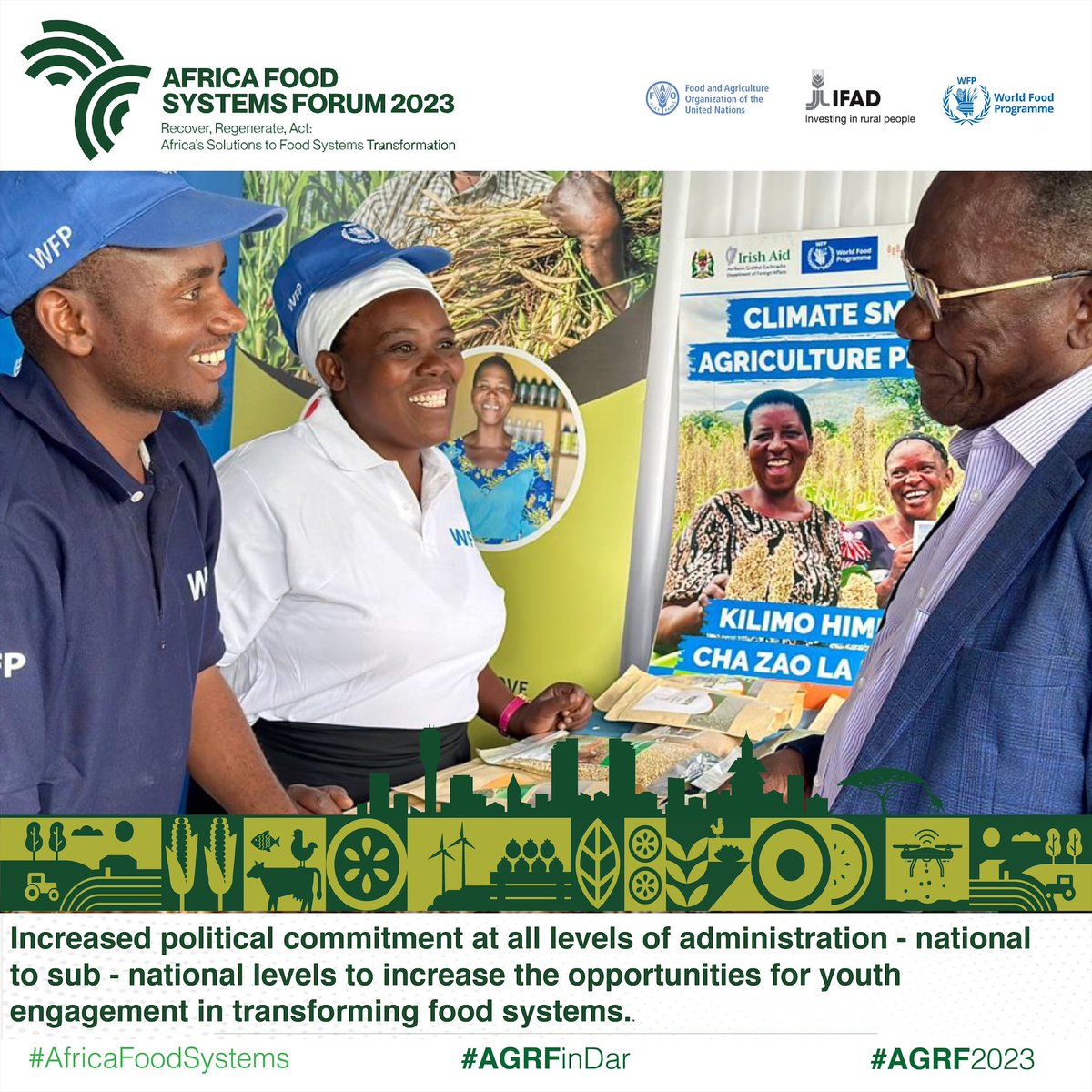 FAOTanzania's tweet photo. Increased political commitment at all levels of administration - from national to sub-national - is crucial to creating more opportunities for youth engagement in transforming food systems. 🌍🤝 #YouthEngagement #AfricanFoodSystems #PoliticalCommitment @TheAGRF https://t.co/3P5sLhhxDf