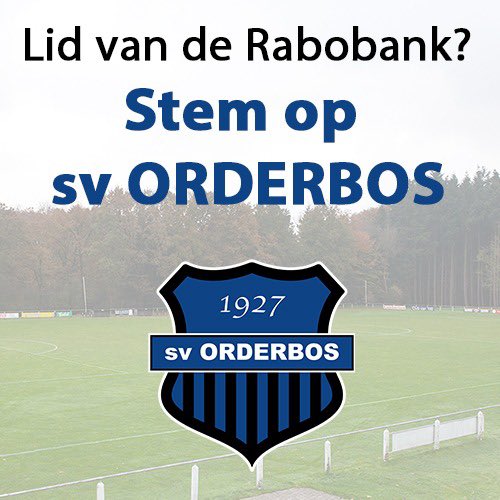 svorderbos's tweet photo. STEM OP SV ORDERBOS!!
De jaarlijkse Rabobank clubsupport actie is er weer van start gegaan. Heb jij een Rabobank rekening? Log dan in en stem op sv Orderbos 💙🖤
https://t.co/fAR2TDAFuC https://t.co/Mj9hb9tx34