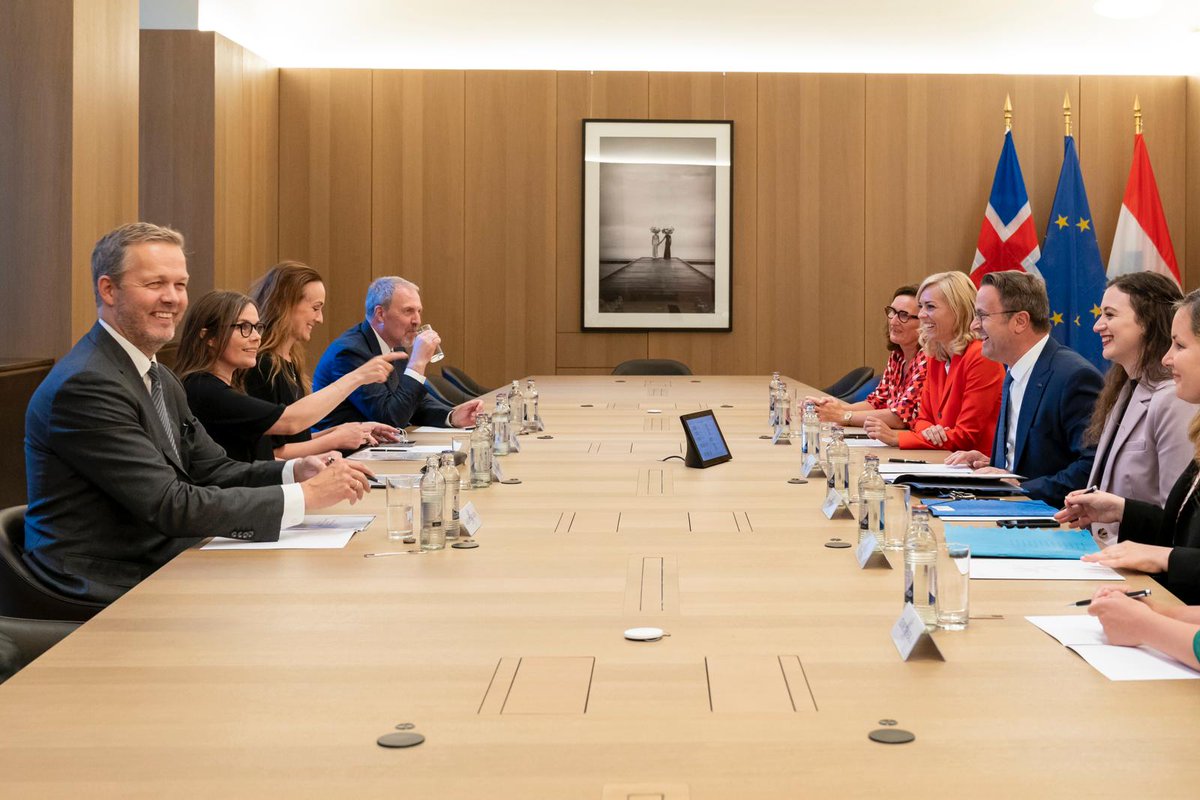 It was an honour to welcome 🇮🇸Prime minister @katrinjakobsd and to have an in-debt discussion about promoting female political leadership, combating gender-based violence and closing gender gaps in all areas of life. @Xavier_Bettel @gouv_lu