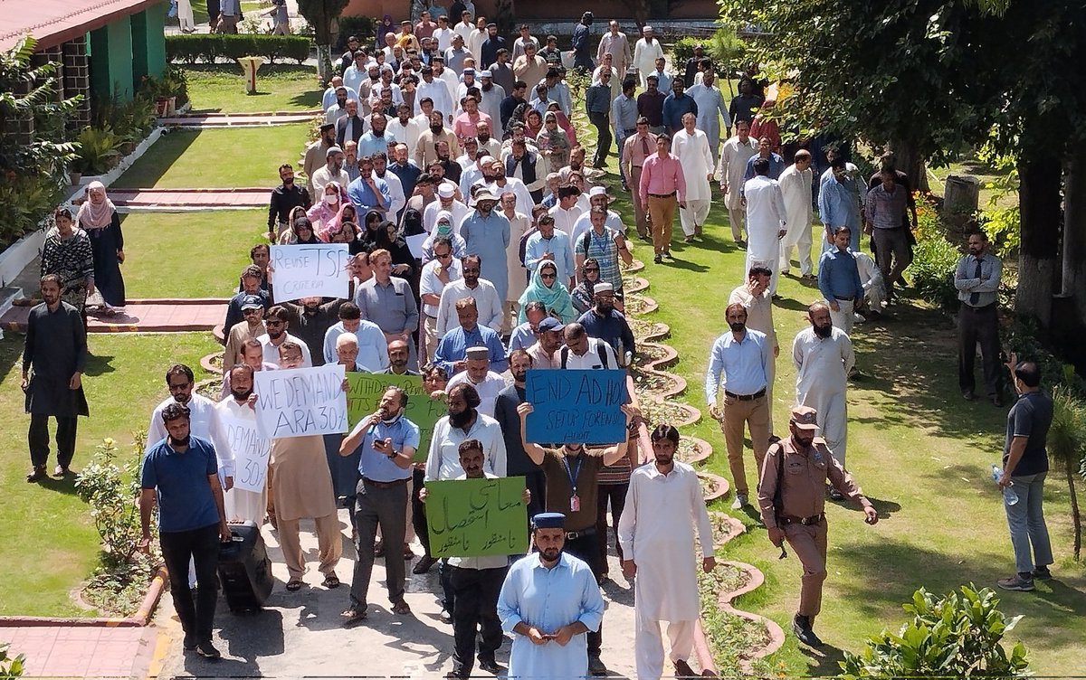 Protest demonstration by <a href="/asa_cui/">ASA-CUI</a> members today at all campuses of COMSATS University Islamabad to highlight the administrative and financial problems at the university.